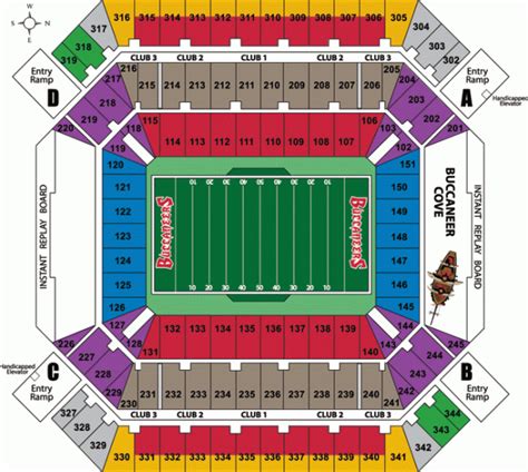 Raymond James Stadium Seating Chart With Seat Numbers And Rows Dona