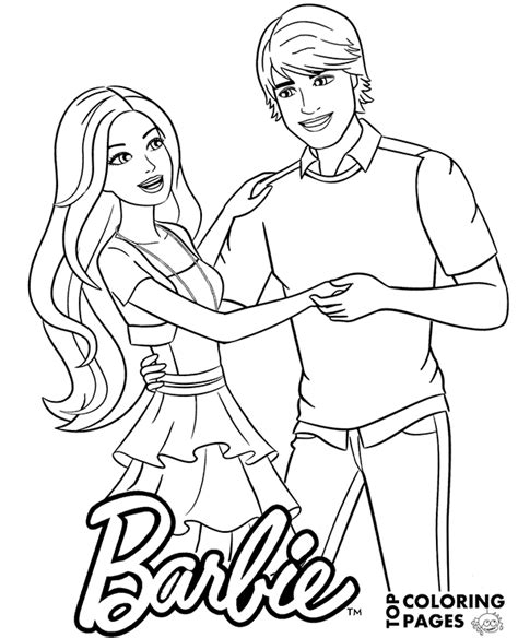 Barbie And Ken Free Coloring Pages