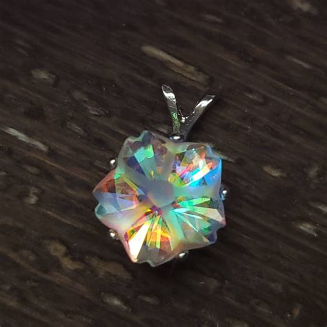Hanami Gem Pendant Rainbow Gemstone Prism Prism Gemstone Etsy