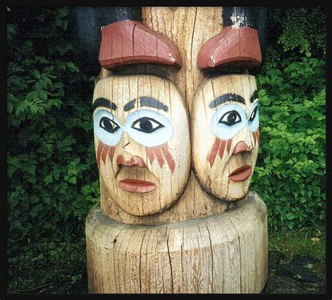 Two Faces Totem Pole Totem Bight Ketchikan Ak A Detail Flickr