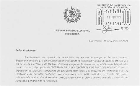 TSE PRESENTA INICIATIVA PARA REFORMAR LA LEY ELECTORAL Y DE PARTIDOS