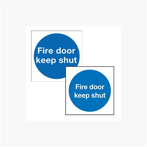 Fire Door Keep Shut Self Adhesive Rigid Plastic Safety Sign Uk