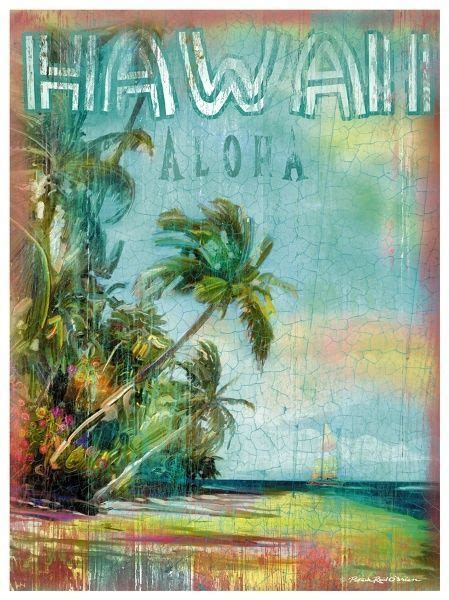 Aloha Mahalo Hawaii Hawaii Art Hawaii Painting Hawaii Vintage