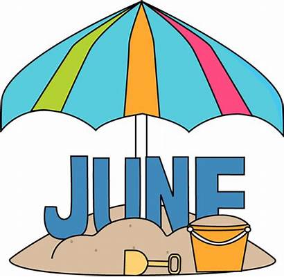 June Month Beach Clip Word Graphics Sand