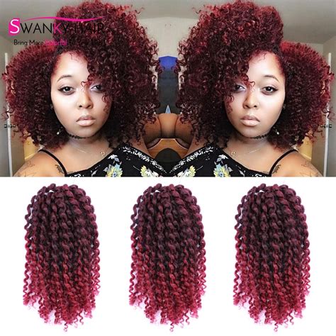 Short Curly Crochet Hair Extensions Synthetic Bohemian