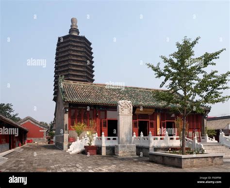 Buddhistic Tianning Si Pagoda Beijing China Asia Stock Photo Alamy