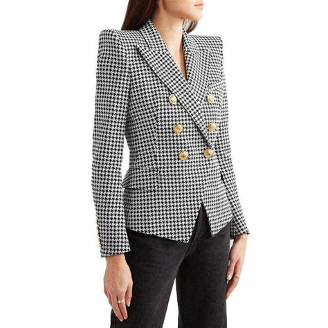 Houndstooth Jacket Plaid Blazer Zara Blazer Casual Blazer Oversized