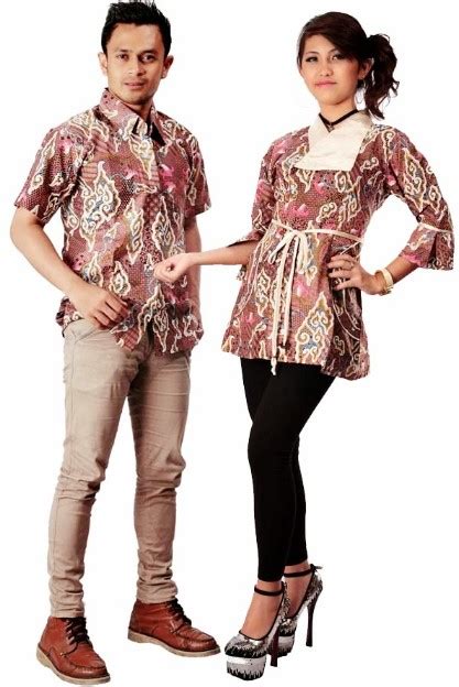 10 Model Baju Batik Couple Pasangan Modis Elegan 2020