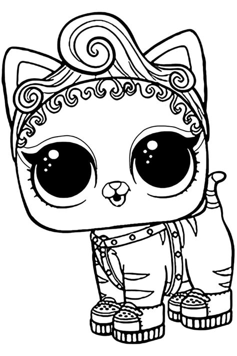 Lol Pet Kitten Coloring Page Free Printable Coloring Pages For Kids
