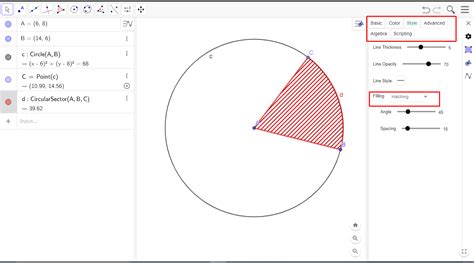 Cara Menggambar Juring Lingkaran Menggunakan Geogebra