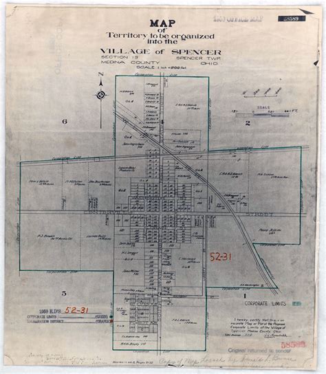 1950 Census Enumeration District Maps Ohio Oh Medina County