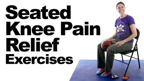 Knee Pain Relief Exercises Seated 5 Minute Real Time Routine Youtube