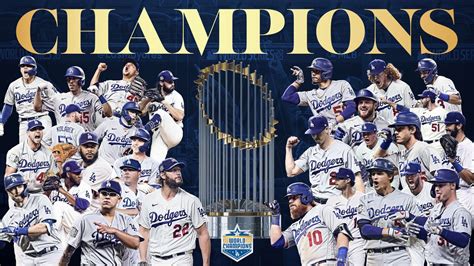 Baseballovou Světovou Sérii Mlb Vyhráli Los Angeles Dodgers Slaví Po