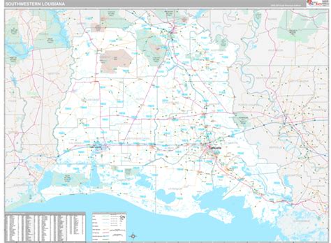 Louisiana South Western 5 Digit Zip Code Maps Premium