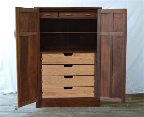 Mens Small Wardrobe Finewoodworking Wooden Armoire Wooden Cupboard