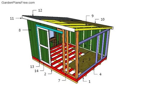 10x12 Lean To Shed Plans Etsy
