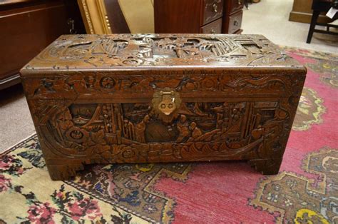 Chinese Carved Camphor Wood Trunk Sku7804 Belfast