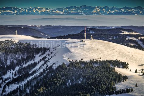 Luftaufnahme Feldberg Schwarzwald Winterluftbild Gipfel In Der
