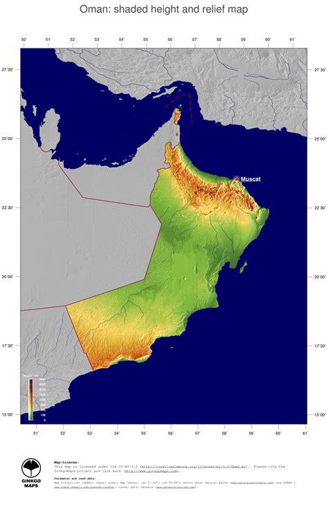 Map Oman Ginkgomaps Continent Asia Region Oman