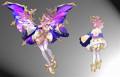 Butterfly Girl By Yichun Hu Fantasy Character Design Anime Character