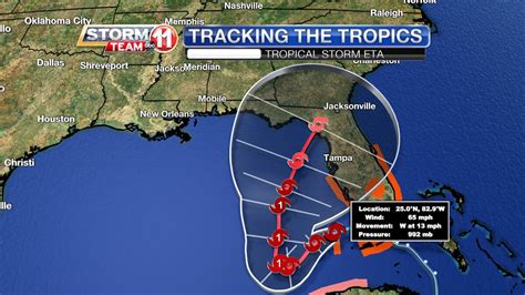 Eta Expected To Be A Hurricane By Tuesday Afternoon