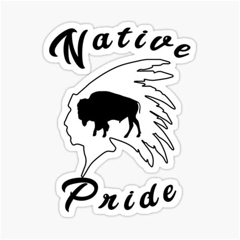 Native Pride Tatanka Sticker For Sale By Yourmix Shop Redbubble