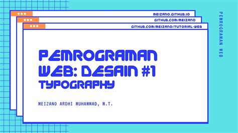 Pemrograman Web Desain Typography Youtube
