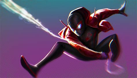 X Spider Man Miles Morales Artwork Laptop HD HD K Wallpapers Images Backgrounds