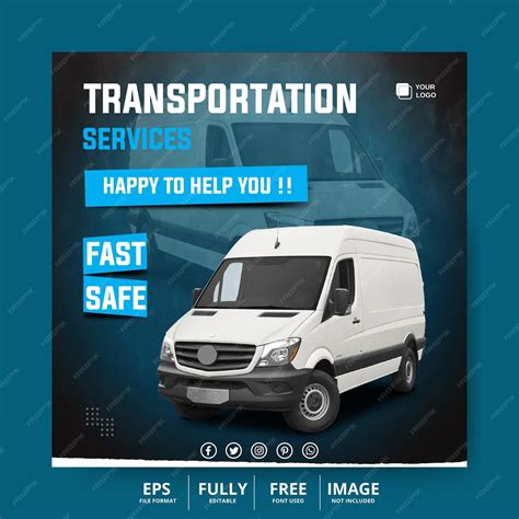 Premium Vector | Social Media for Logistics and Trucking Companies