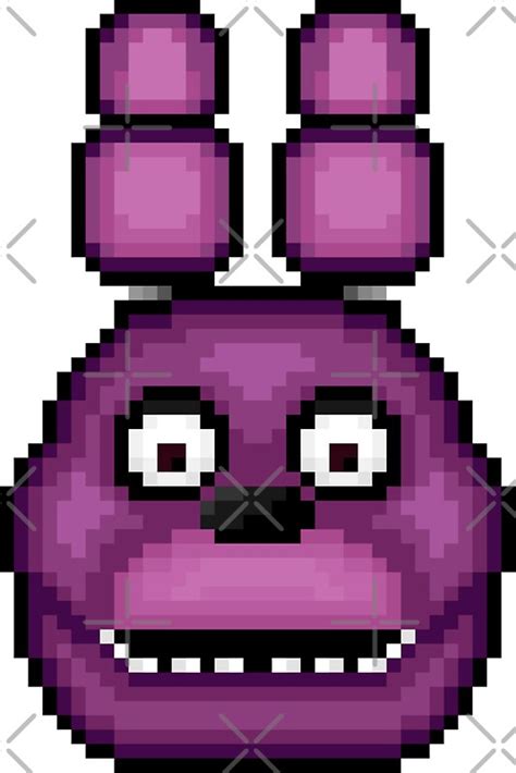 Five Nights At Freddys 1 Pixel Art Bonnie Stickers By