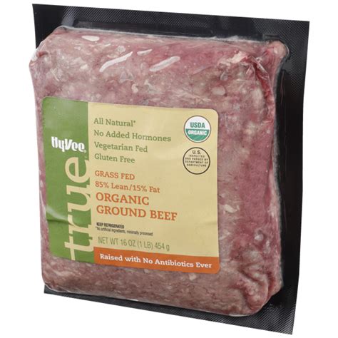 Hy Vee True Grass Fed 85 Lean Organic Ground Beef Hy Vee Aisles Online Grocery Shopping