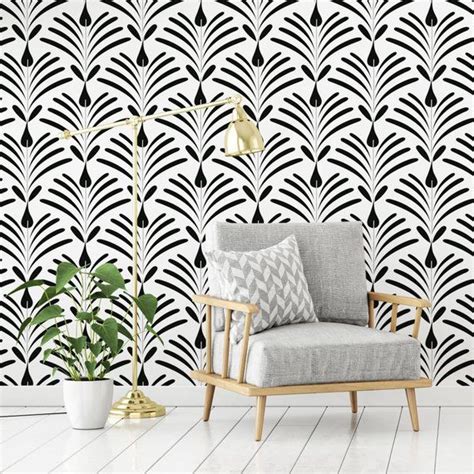 Black And White Geometric Wallpaper Self Adhesive Wallpaper Geometric
