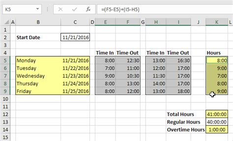 Time Sheet In Excel Easy Calculator