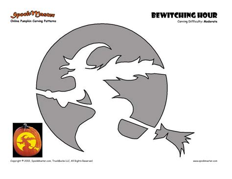 Witch Pumpkin Stencil Pumpkin Pattern Pumpkin