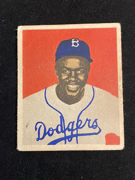 Lot Good 1949 Bowman Jackie Robinson Rookie 50 Baseball Card Hof Brooklyn Dodgers