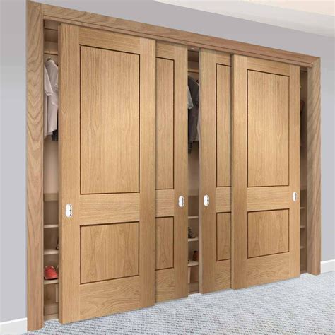 Two Sliding Wardrobe Doors Frame Kit Suffolk Oak Door Unfinished