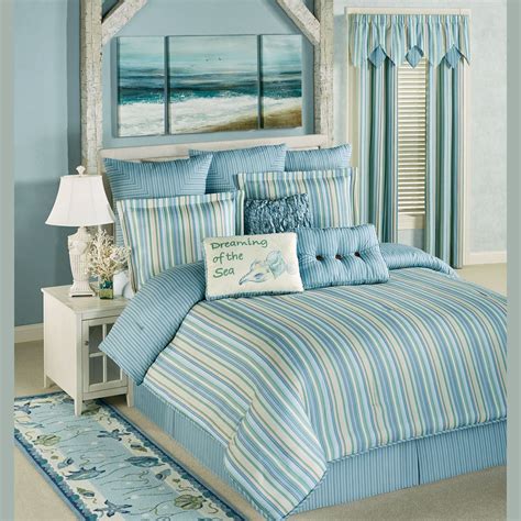 Clearwater Coastal Striped Comforter Bedding