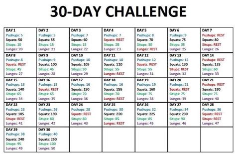 30 Day Do Anywhere Fitness Challenge Workout Plan For Beginners