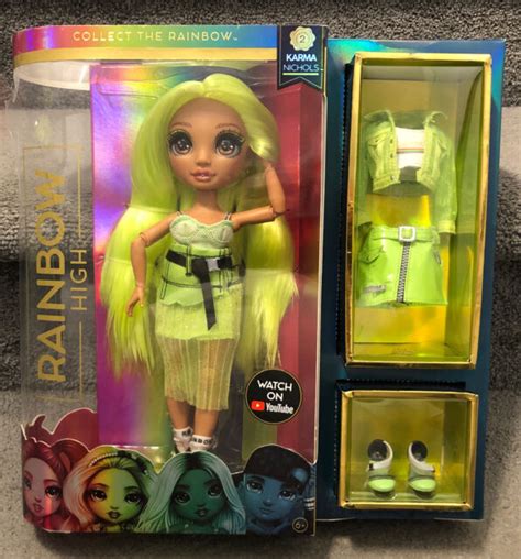 Rainbow High Karma Nichols Neon Green Fashion Doll 2021 Kid Toy T