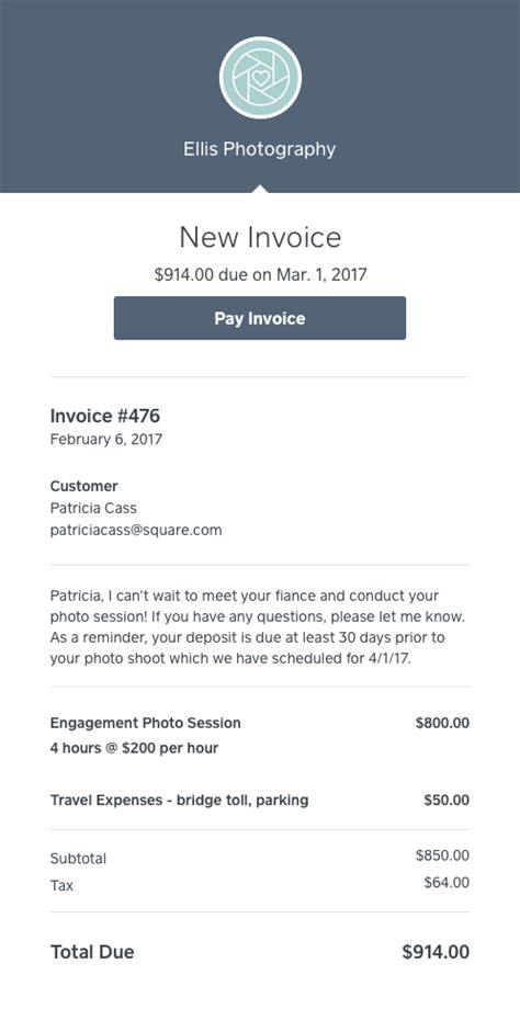 invoice examples   kind  business