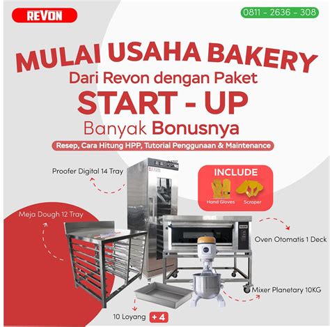 Paket Usaha Roti Manis Kue Bakery Startup Revon