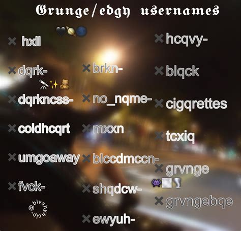 Grunge Aesthetic Usernames Create Cool Unique Names Based On Your