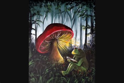 Reading By The Mushroom Light — Michelle The Painter