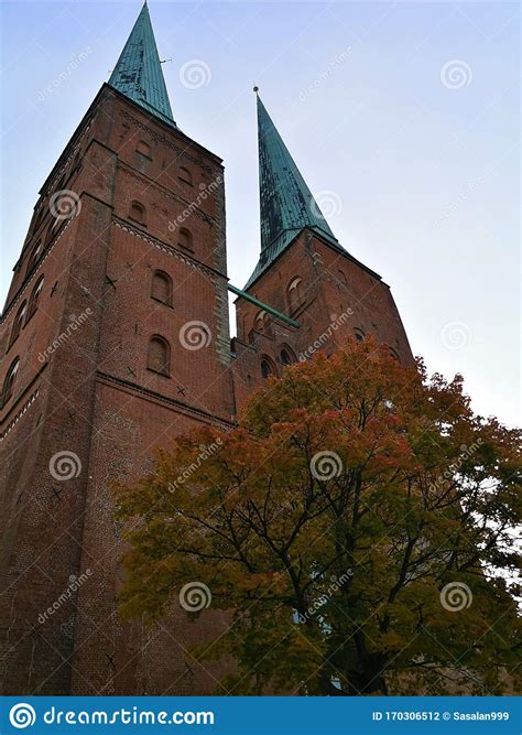 Architecture Of Northern Germany Spires Of Lubeck Stock Photo Image