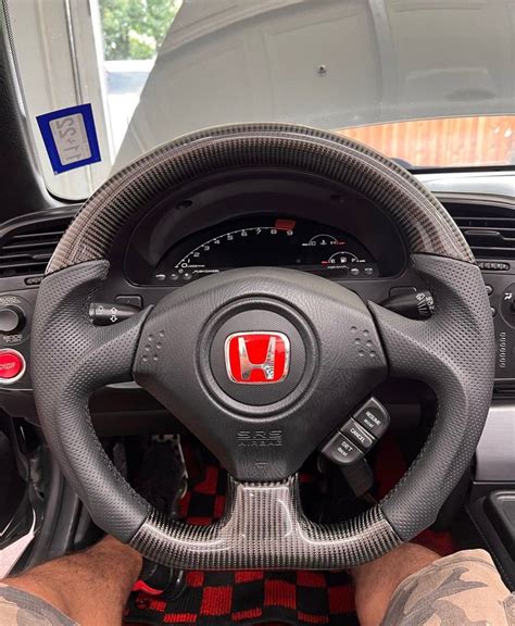 Steering Wheel Honda S2000 Carbon Fiberperforated Leather Aza Auto Wheel