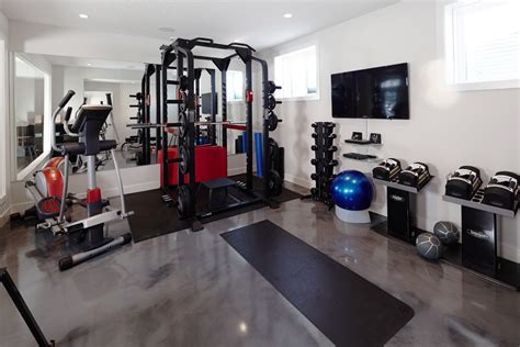 New Home Build Contemporary Home Gym Calgary Houzz