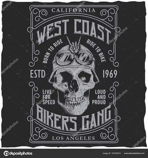 West Coast Motorcu çetesi Poster Stock Vector By ©antonantipov 160752610