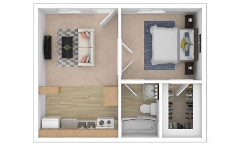 One bedroom apartments start at $736. 1 Bedroom 1 Bathroom Apartment priced at $845 | 418 Sq Ft