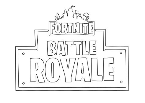Logo Fortnite Battle Royale Fortnite Battle Royale Kids Coloring Pages