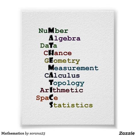 Mathematics Poster Zazzle Math Quotes Math Methods Mathematics Quotes